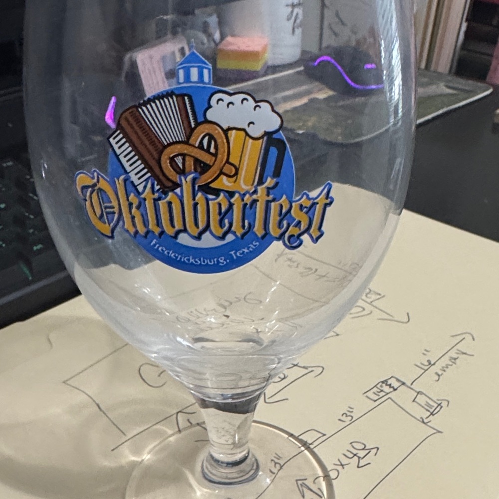 Vintage Oktoberfest Glass Fredericksburg Texas